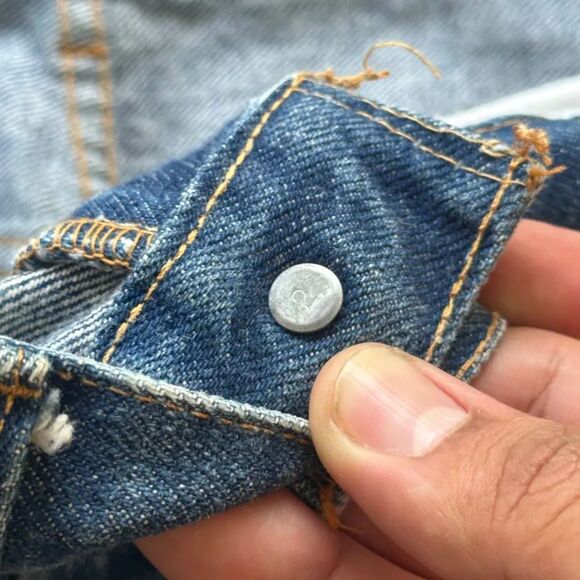 Vintage 80s Levi's 517 0217 Red Tab Denim Jeans Size 34x31 Talon Zip - Picture 6 of 9